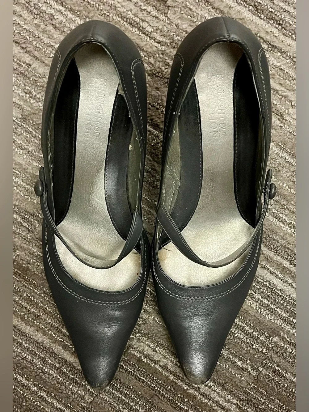 Kenneth Cole Reaction “Go Out” Mary Jane Heels, Women’s Pumps, Grey, 6M, A405713